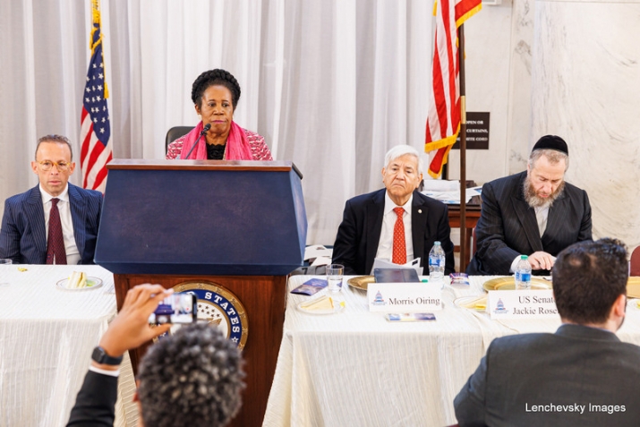 Morris Oiring, US Representative Sheila Jackson Lee (Speaking), Greg Rosenbaum, Ezra Friedlander, , , ezra friedlander