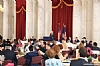 President pro tempore of the U.S. Senate Orrin Hatch addressing the participants