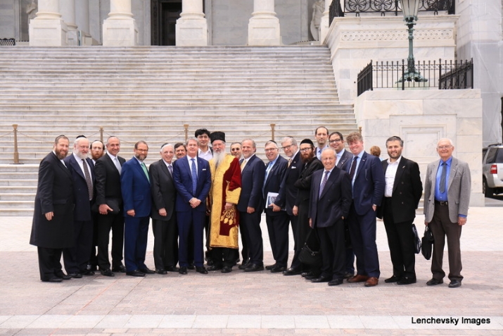 Mission participants with U.S. Senator David Vitter on the steps of the U.S. Capitol, , , ezra friedlander